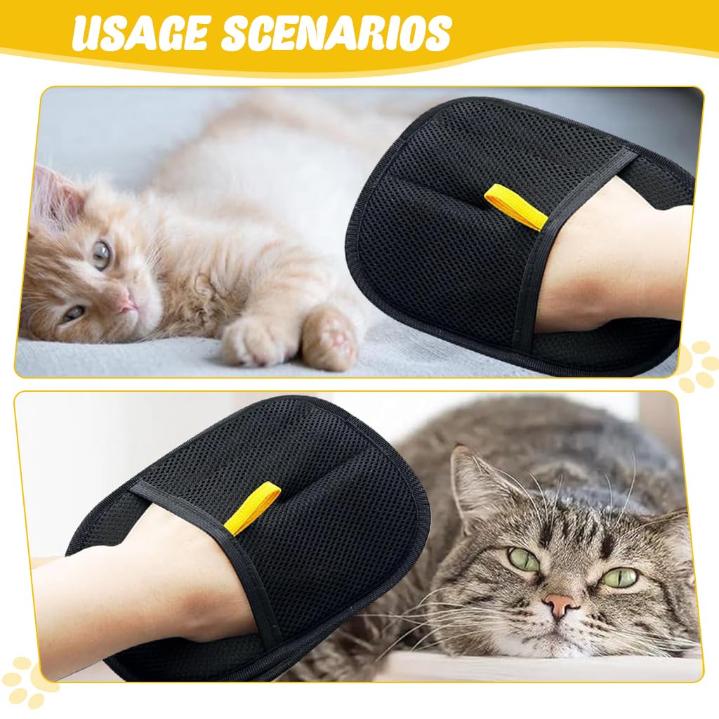Static-Enhanced Pet Hair Removal Mitt