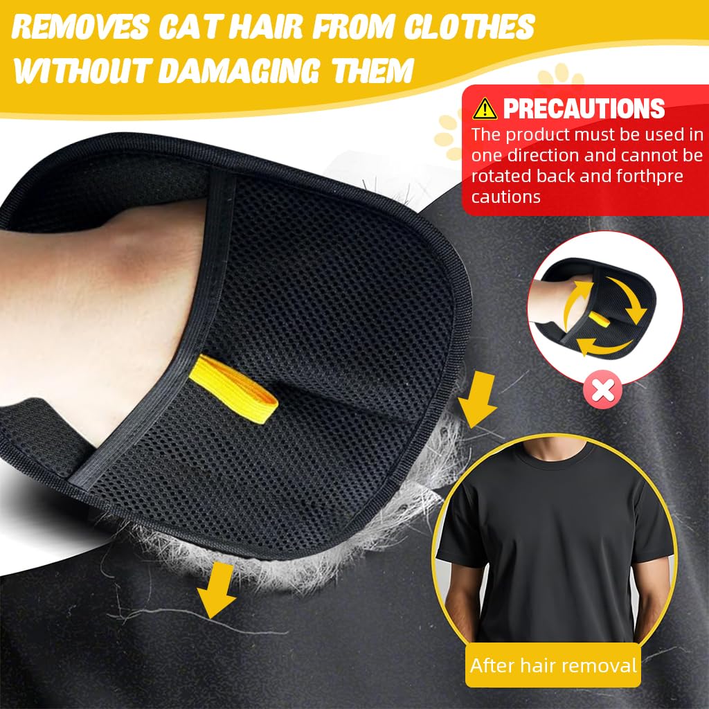 Static-Enhanced Pet Hair Removal Mitt